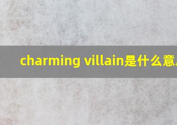 charming villain是什么意思